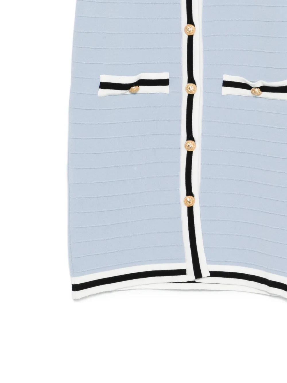  Balmain Kids Button Dress - Blue 