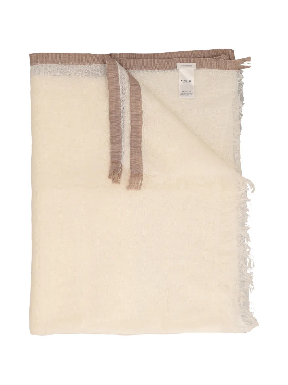 Malo fringed-trim scarf - Toni neutri