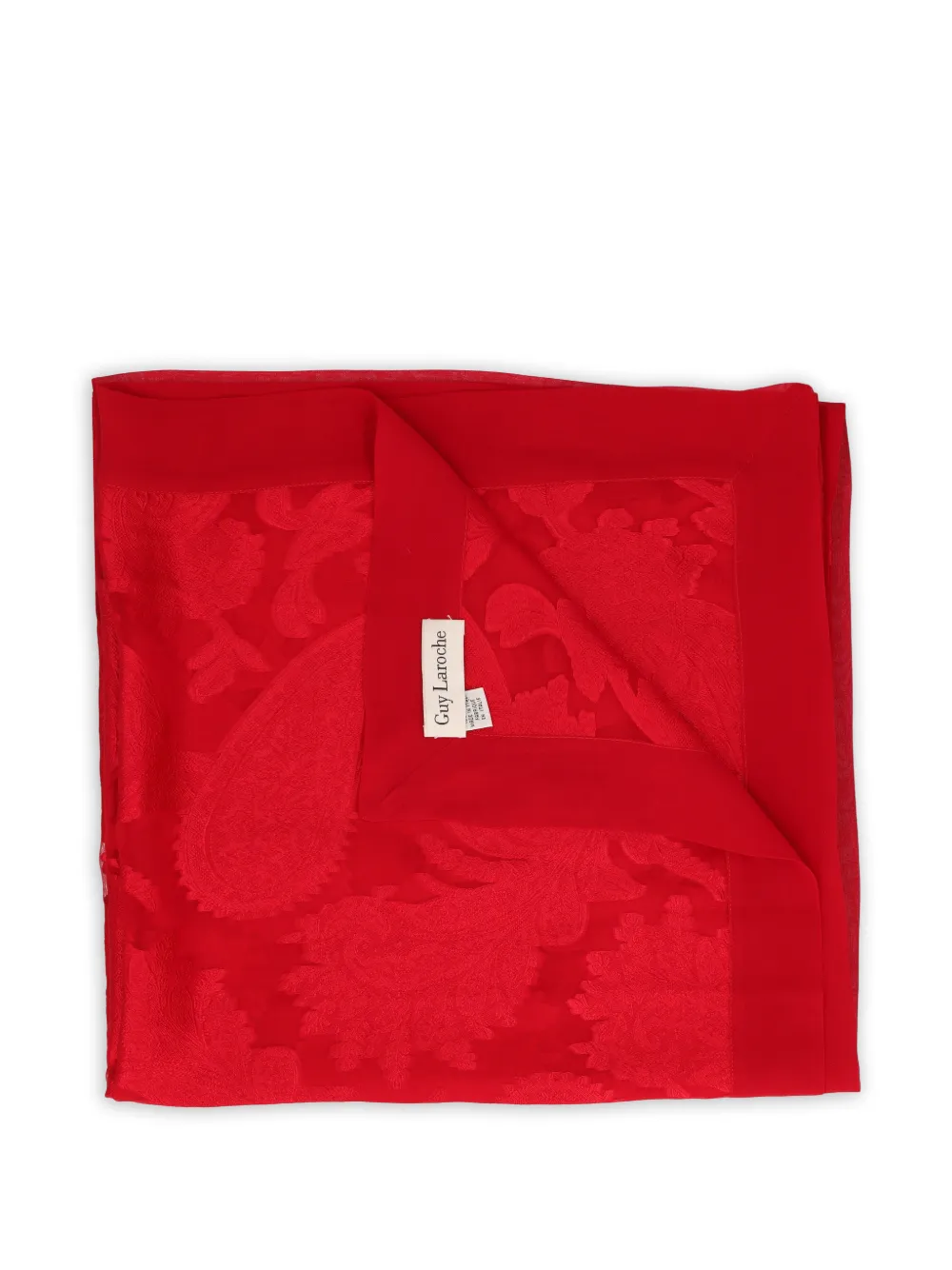  Guy Laroche Pre-owned Patterned Silk Scarf - Red 