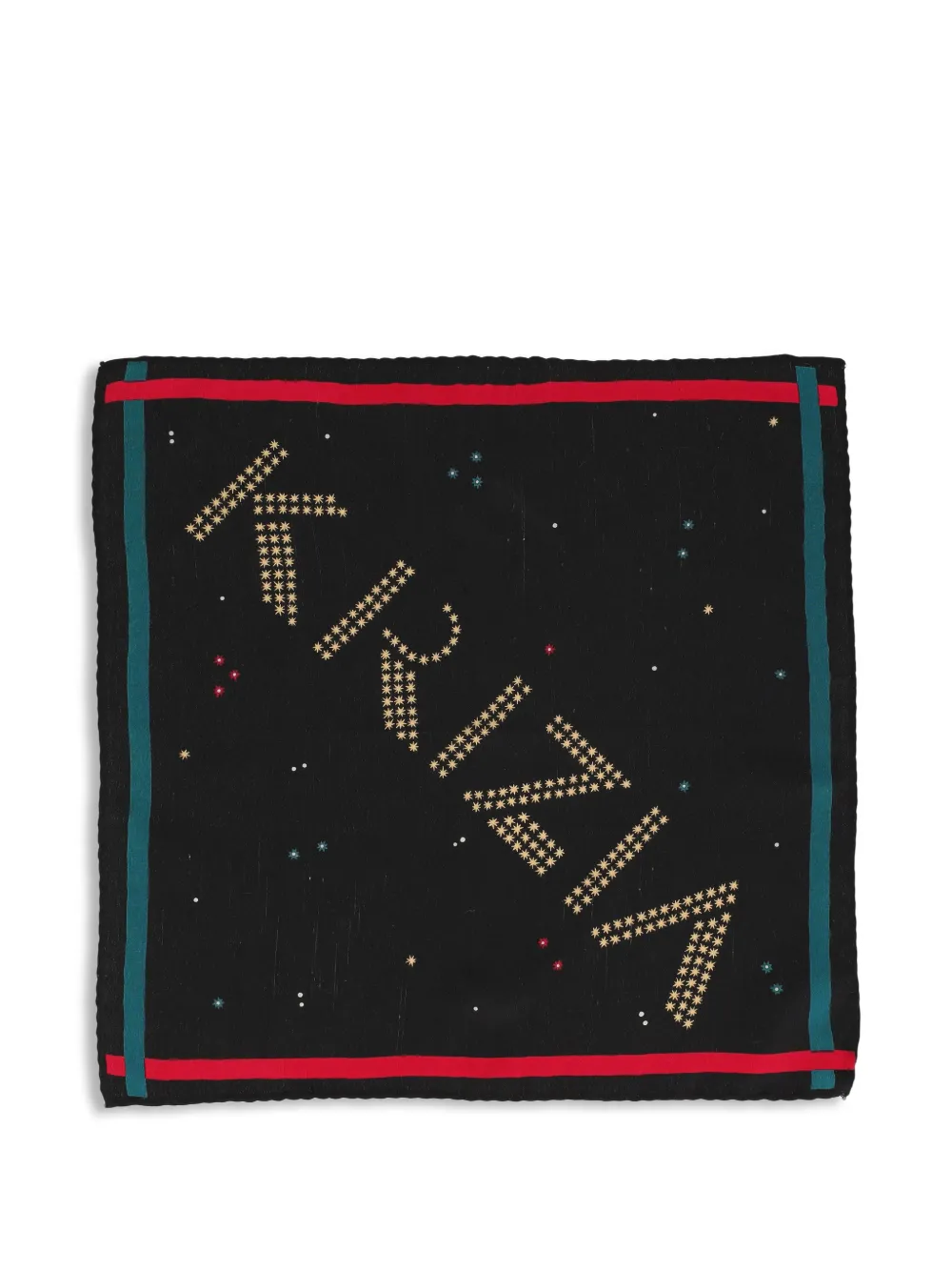Krizia Pre-Owned patterned logo handkerchief - Nero