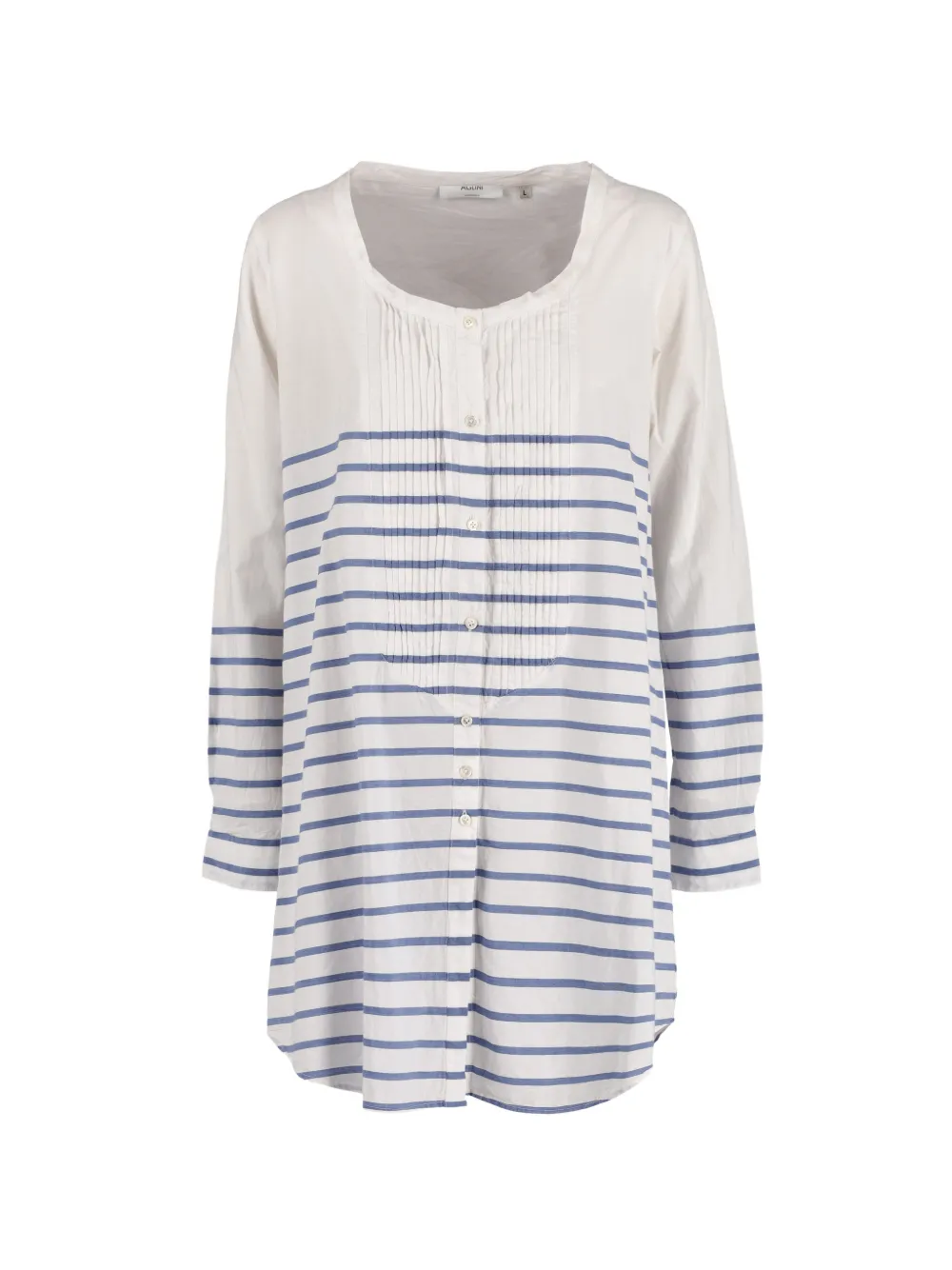 Aglini striped shirt dress - Bianco