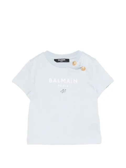 Balmain Kids playera con detalle de botones