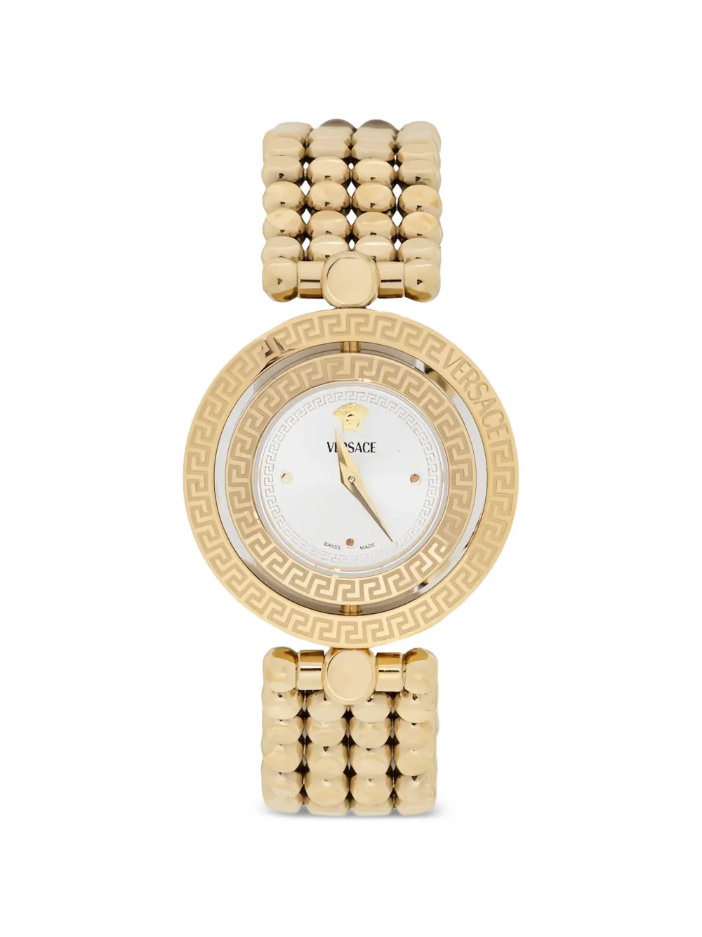 Versace round-face 32mm watch - Bianco