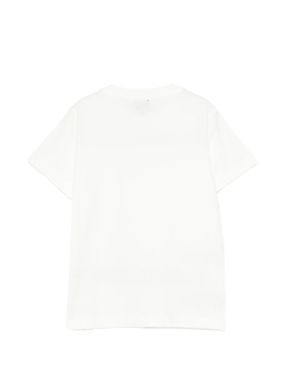 Fay Kids T-shirt met print en ronde hals Wit