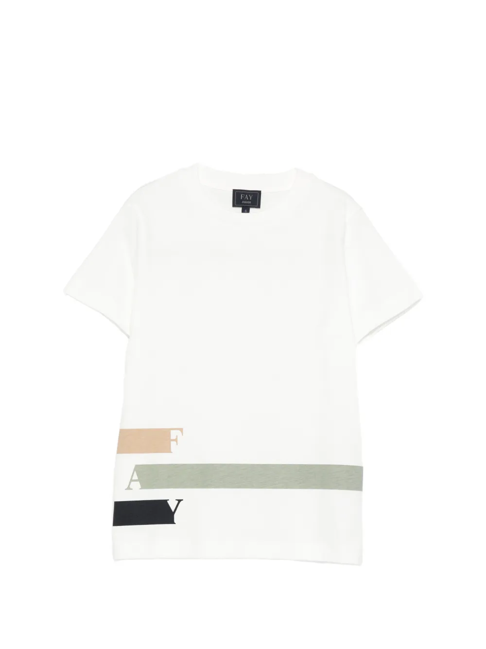 Fay Kids crew-neck graphic T-shirt - Bianco