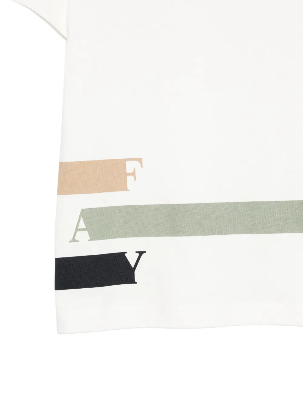 Fay Kids T-shirt met print en ronde hals Wit