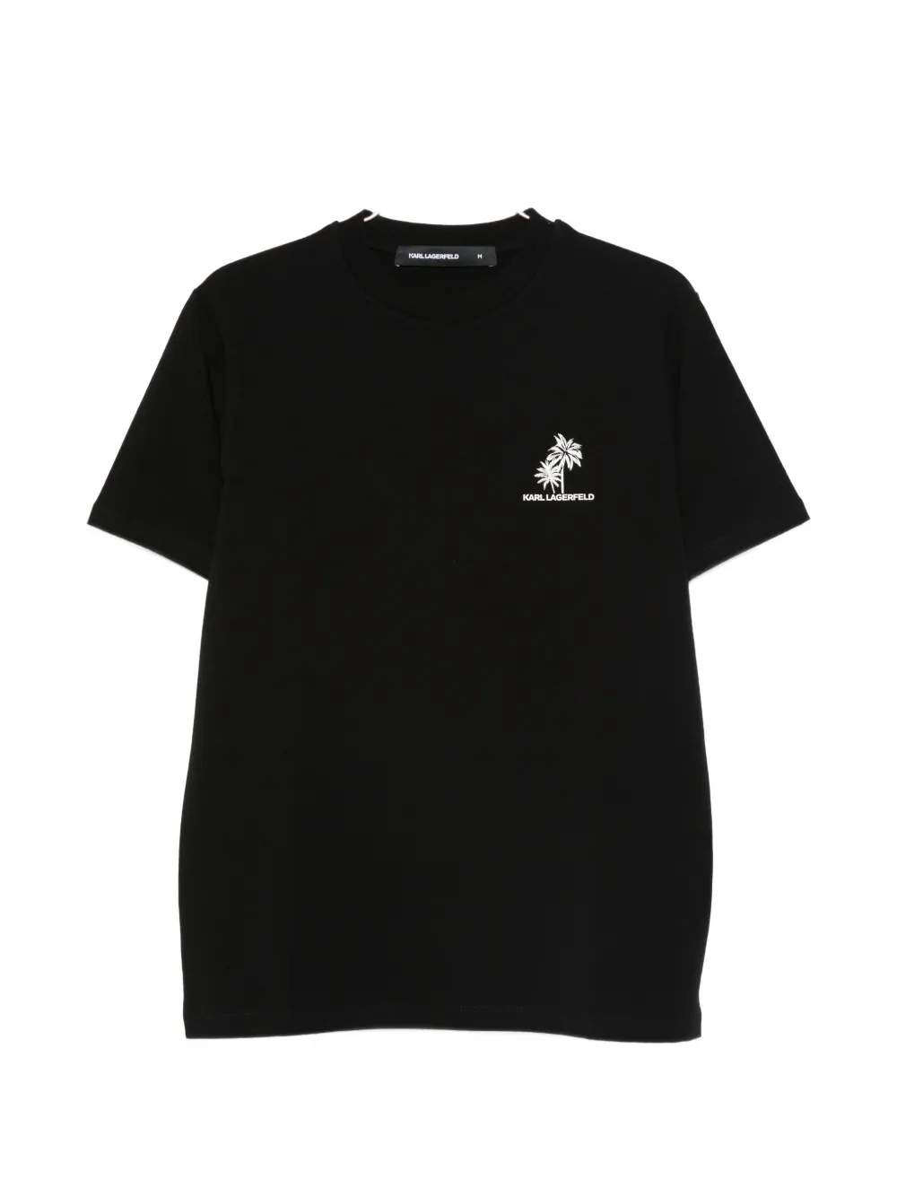 Karl Lagerfeld palm-tree T-shirt - Nero