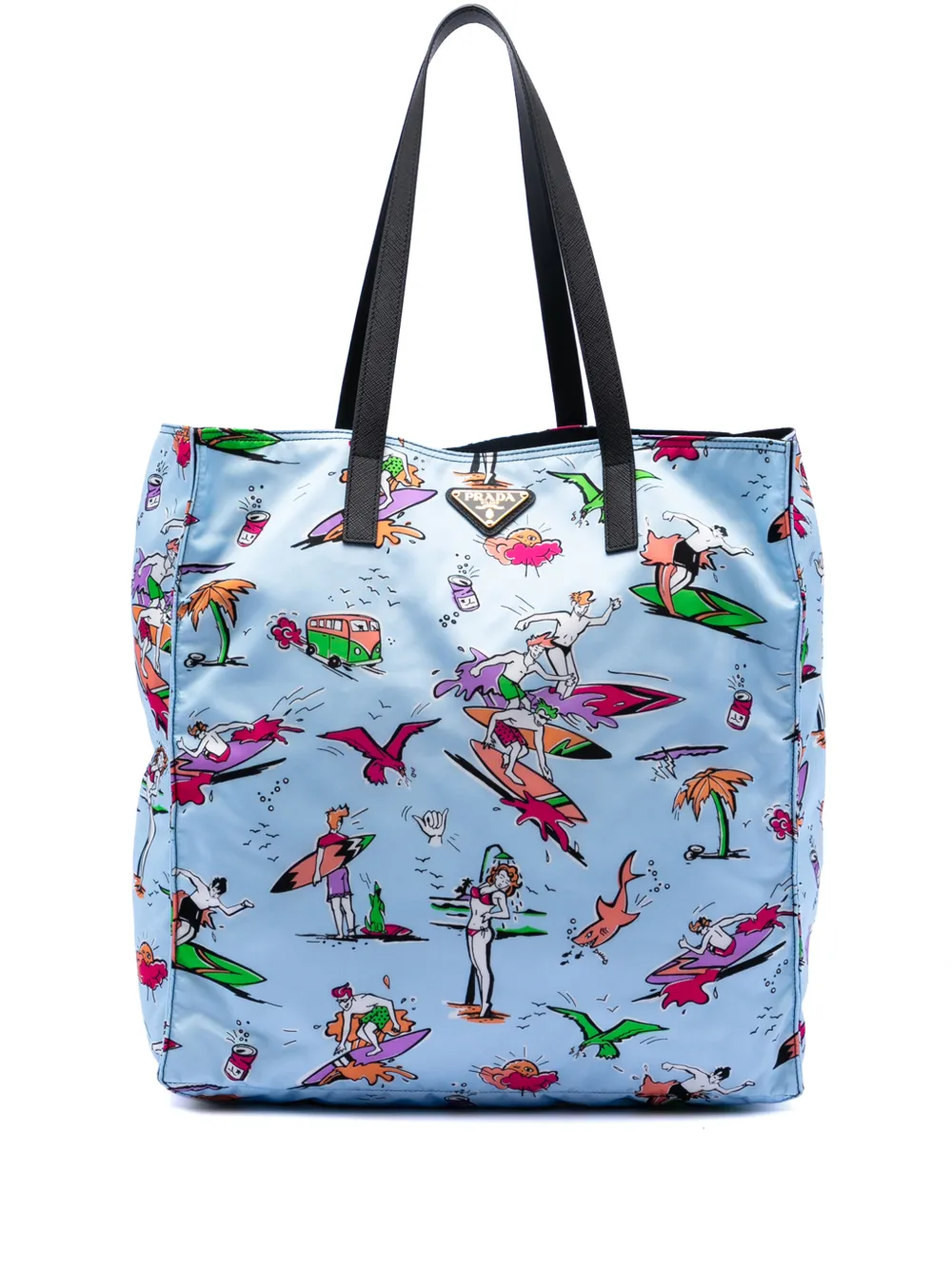 Prada Pre-Owned 2013-2025 Tessuto Stampato Surf tote bag - Blu