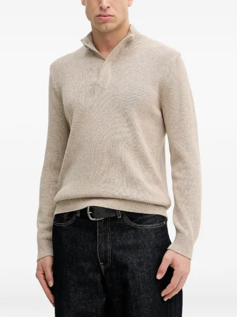 Hackett London sweater med halv lynlås