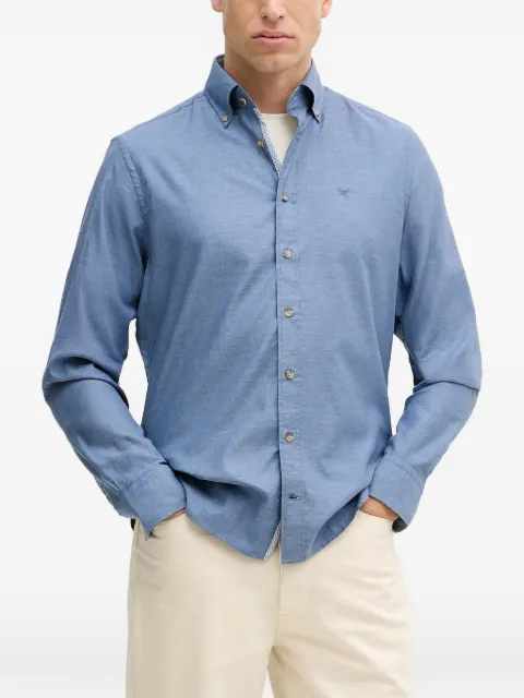 Hackett button-fastening logo-embroidered shirt