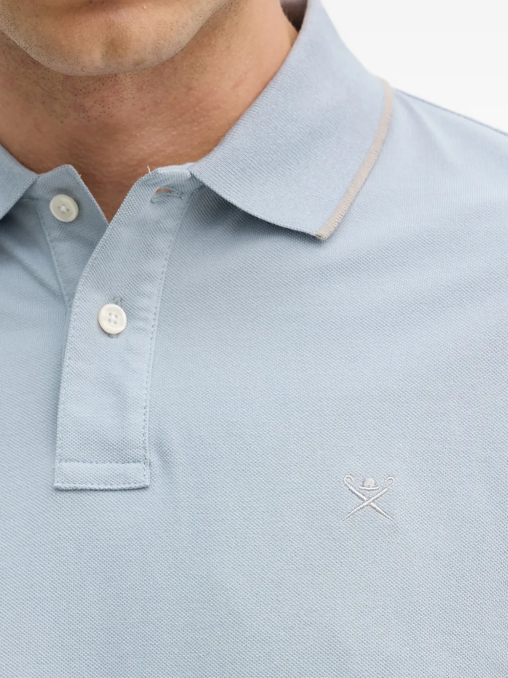 Hackett London Poloshirt met geborduurd logo Blauw