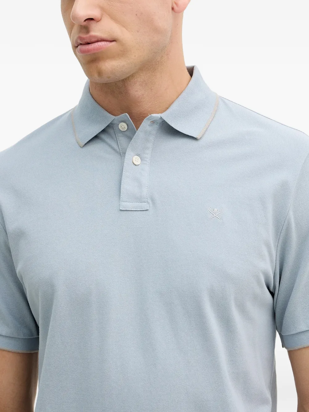 Hackett London Poloshirt met geborduurd logo Blauw