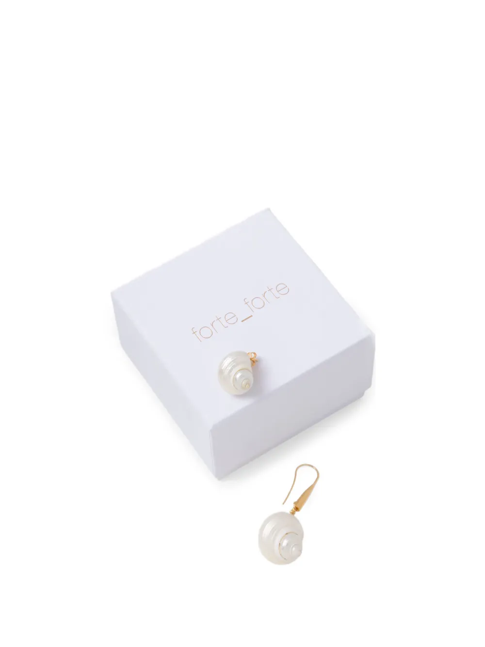  Forte Forte Shell-motif Drop Earrings - Gold 