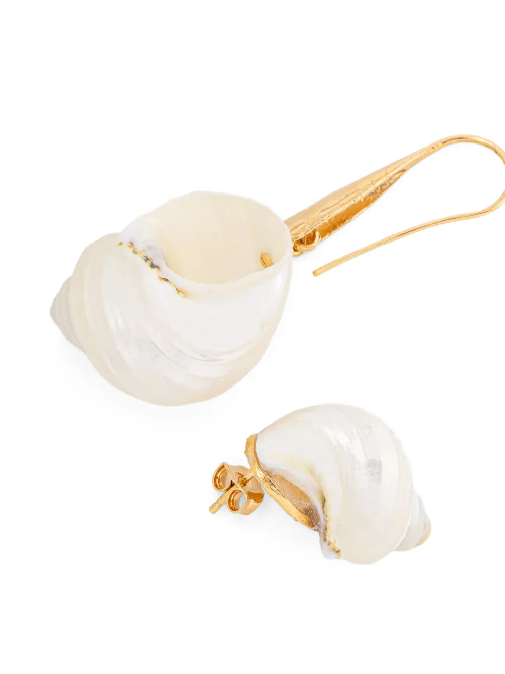  Forte Forte Shell-motif Drop Earrings - Gold 
