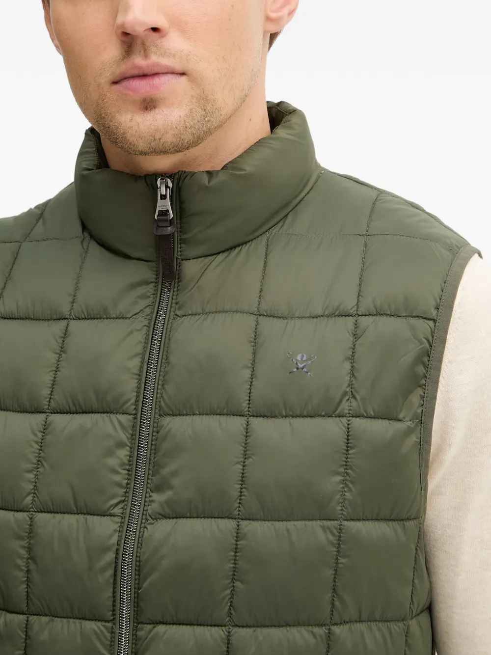 Hackett London Bodywarmer met rits Groen