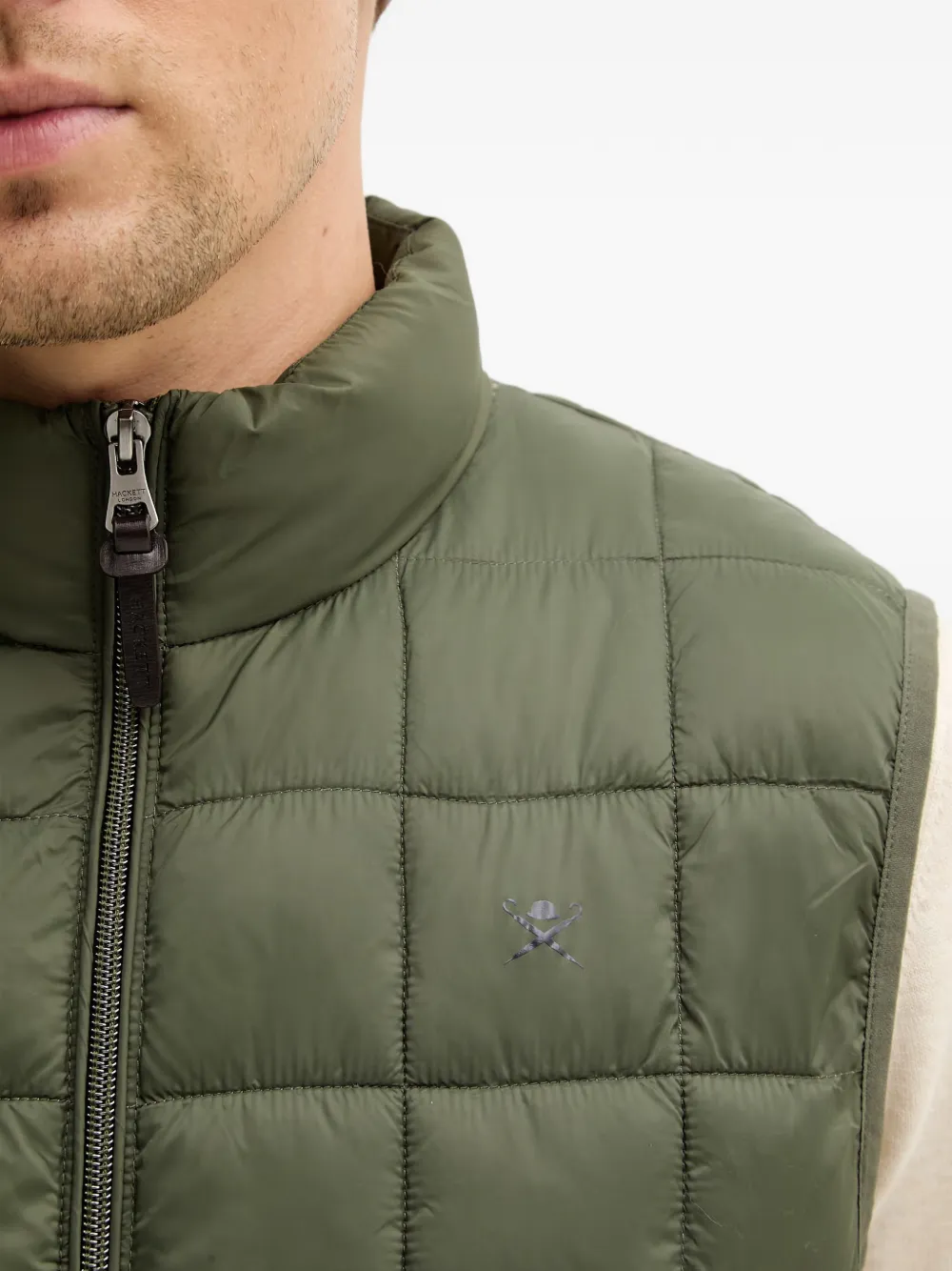 Hackett London Bodywarmer met rits Groen