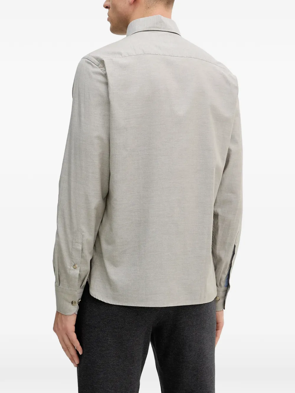  Hackett Button-fastening Logo-embroidery Shirt - Grey 