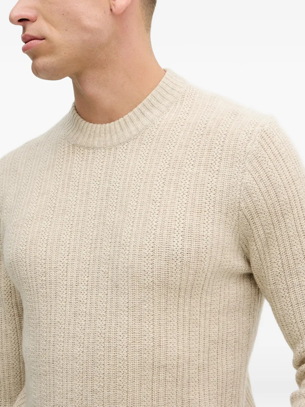 Hackett London Trui met ronde hals Beige