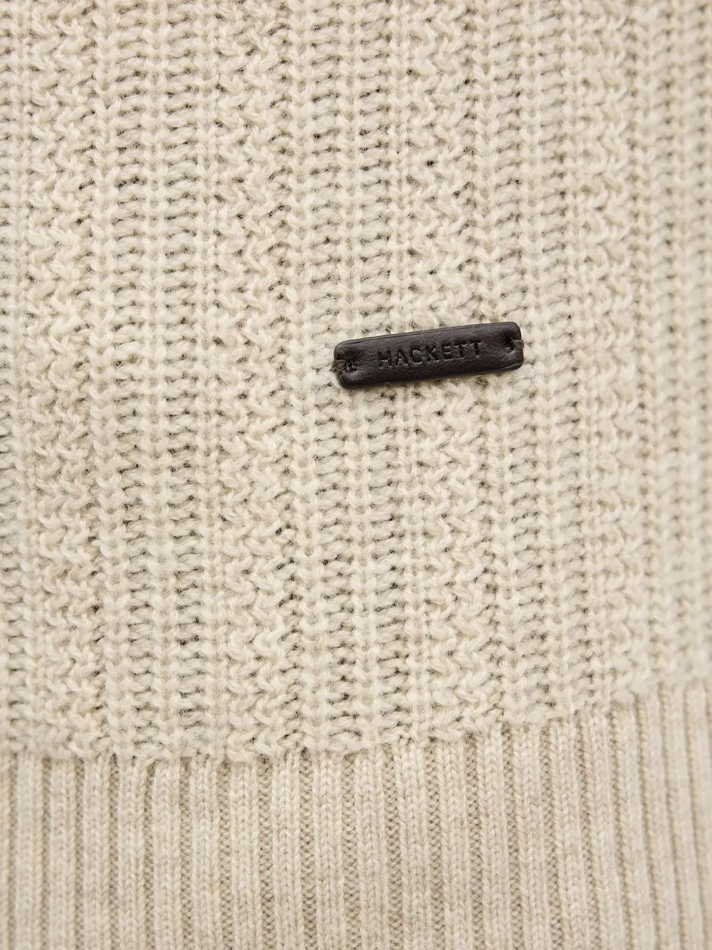 Hackett London Trui met ronde hals Beige