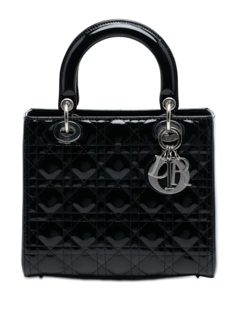 Christian Dior Pre-Owned شنطة 'لادي ديور' متوسطة مصقولة بحمالة كتف 2010