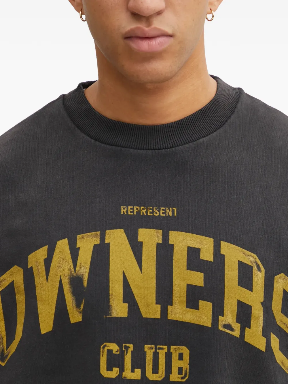 Represent Sweater met tekst Zwart
