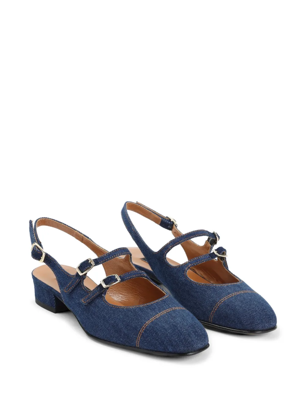 Carel Paris buckle strap pumps Blauw