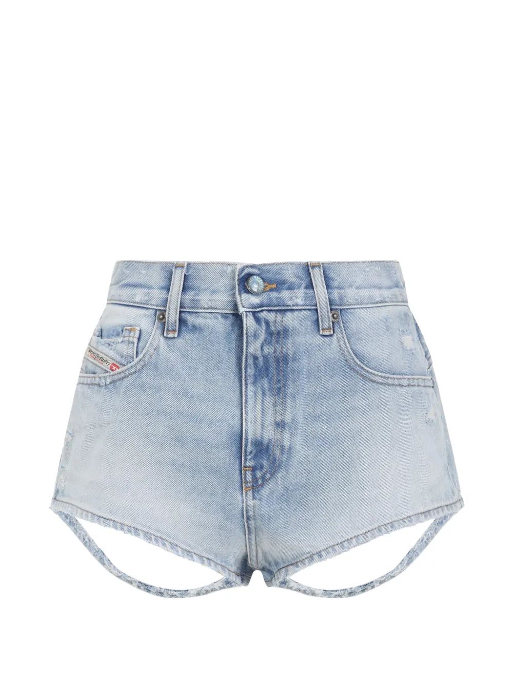 Diesel distressed cutout shorts - Blau