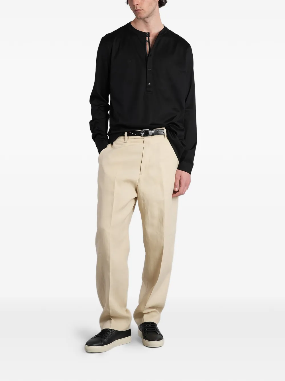 Paul Smith Sweater met streep Zwart