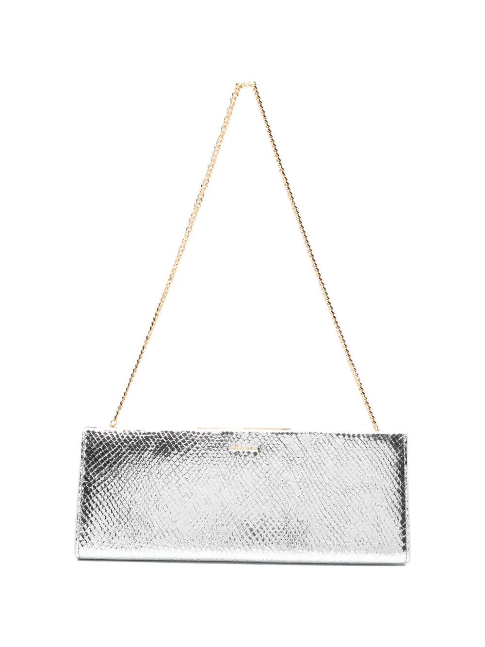 Lola Cruz Écla chain clutch bag - Argento