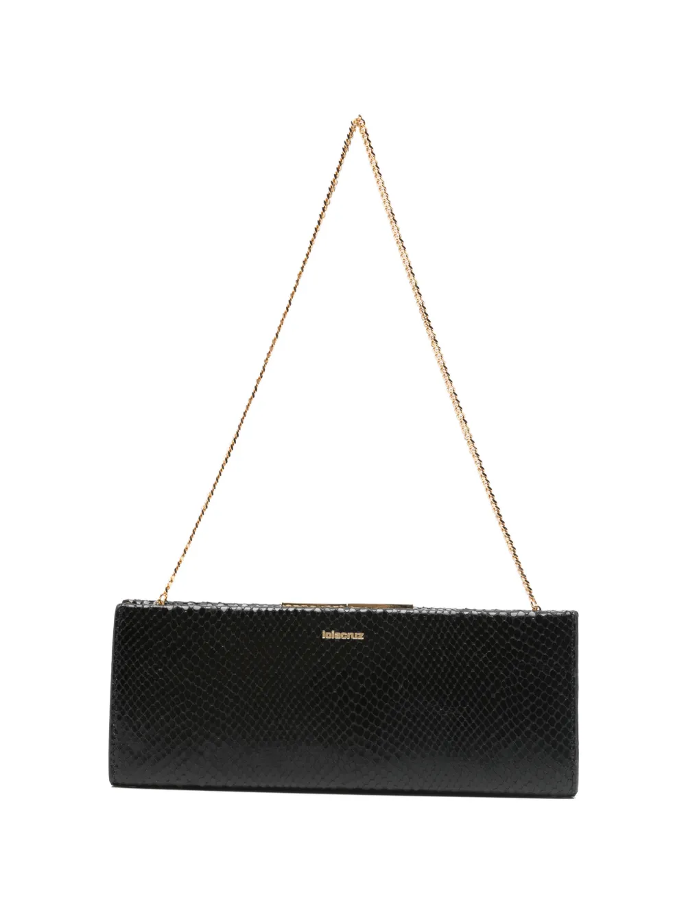 Lola Cruz chain-strap clutch bag - Nero