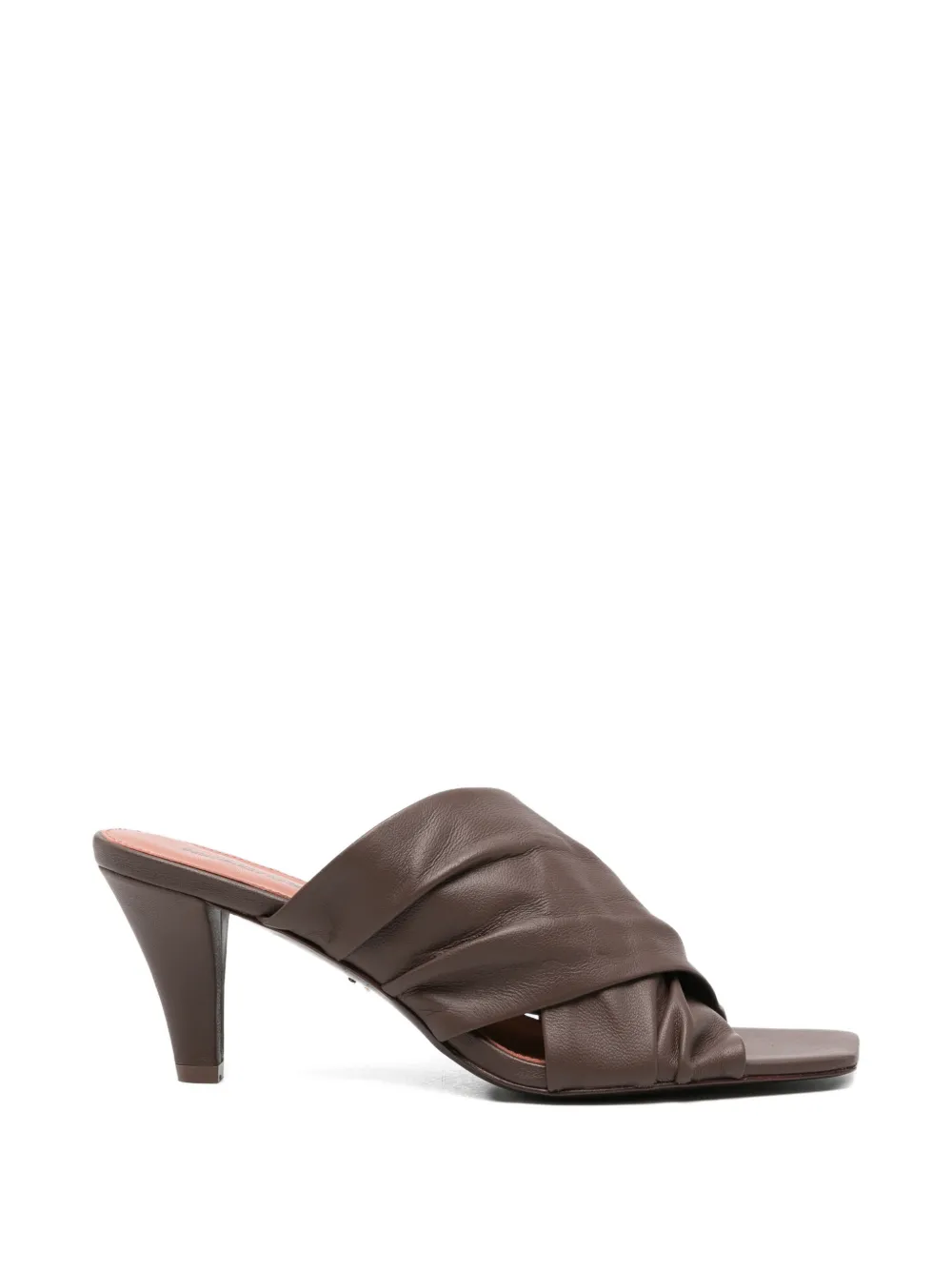 Lola Cruz Arabella twisted mules Bruin