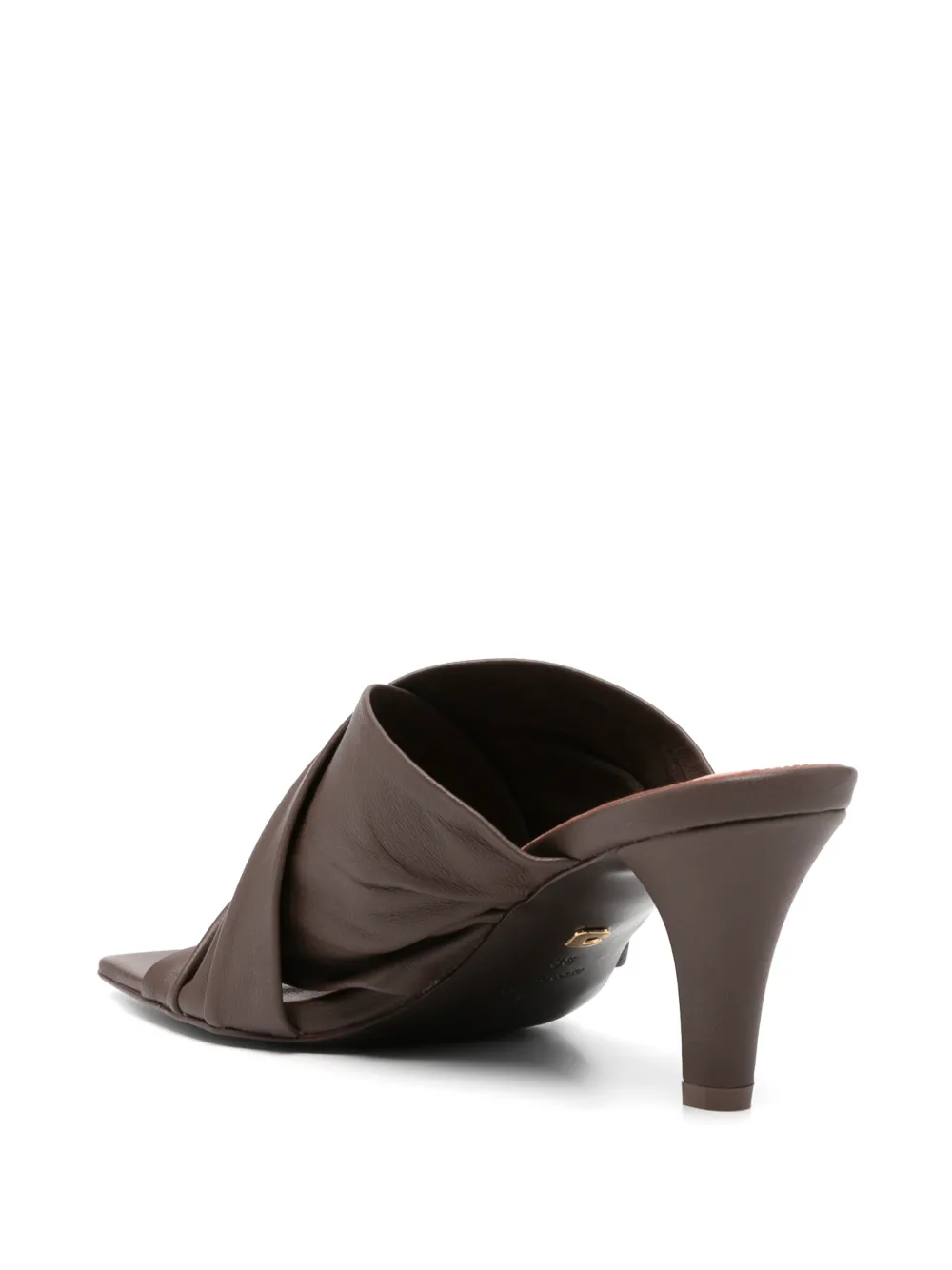 Lola Cruz Arabella twisted mules Bruin