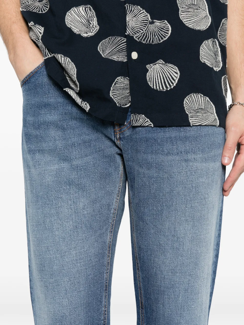 PT Torino Jeans met vijf zakken Blauw
