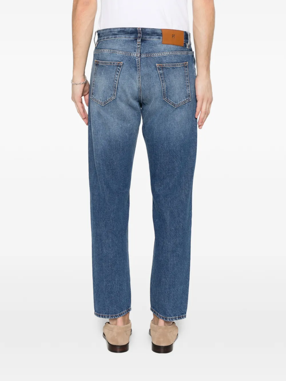 PT Torino Jeans met vijf zakken Blauw