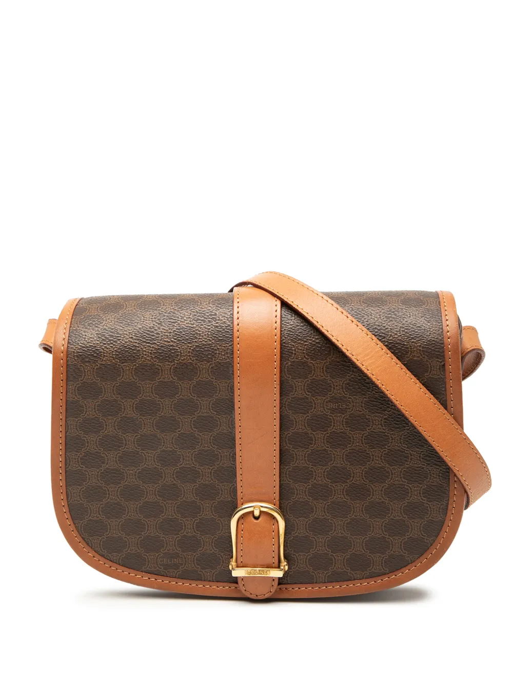 Celine Pre-Owned 1993 Macadam Coated Canvas crossbody bag - Marrone