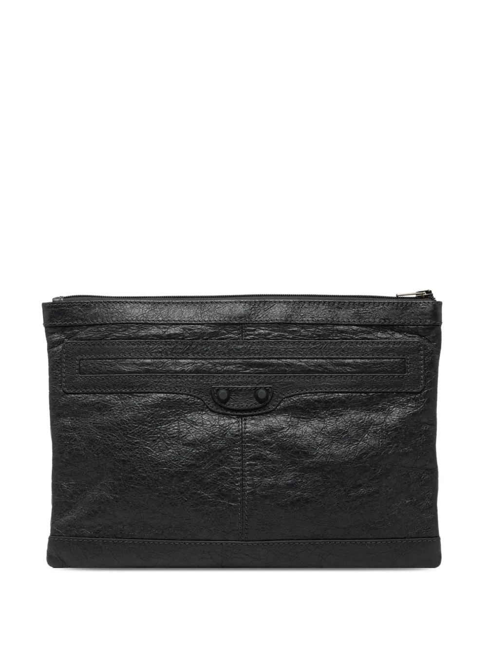 Balenciaga Pre-Owned 2000-2025 Lambskin Motocross Classic Clip clutch bag - Nero