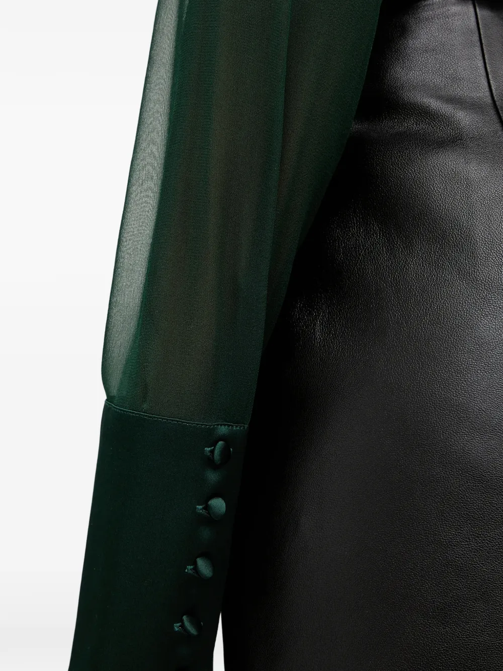 Retrofete Blouse met strikdetail Groen
