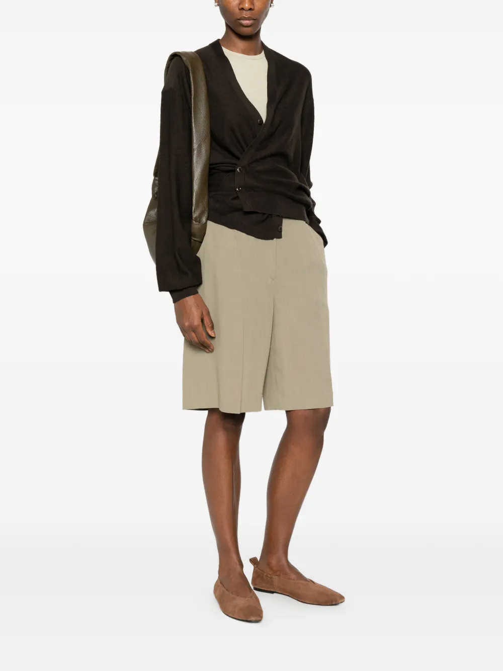  Lemaire Buttoned Cardigan - Brown 