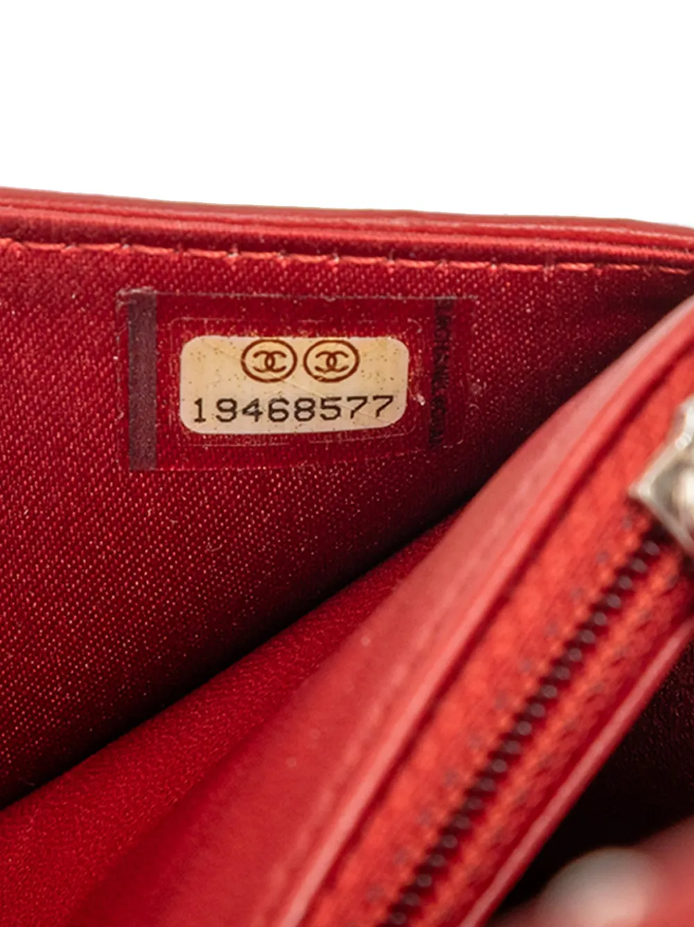 2014 Cc Embossed Lambskin Camellia Wallet On Chain Crossbody Bag