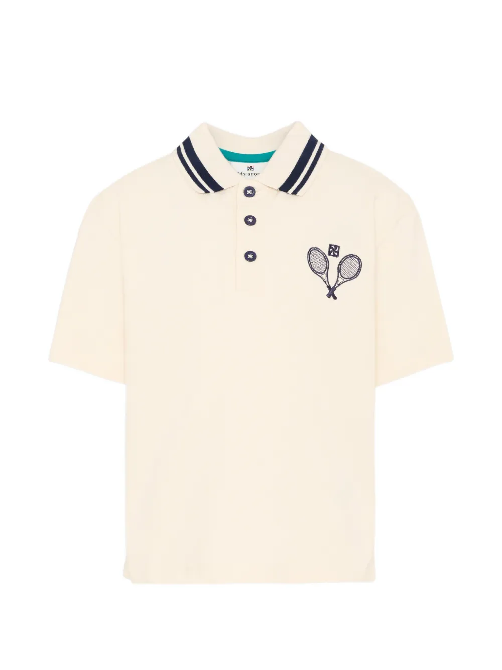 Kids Around striped embroidered polo - Toni neutri