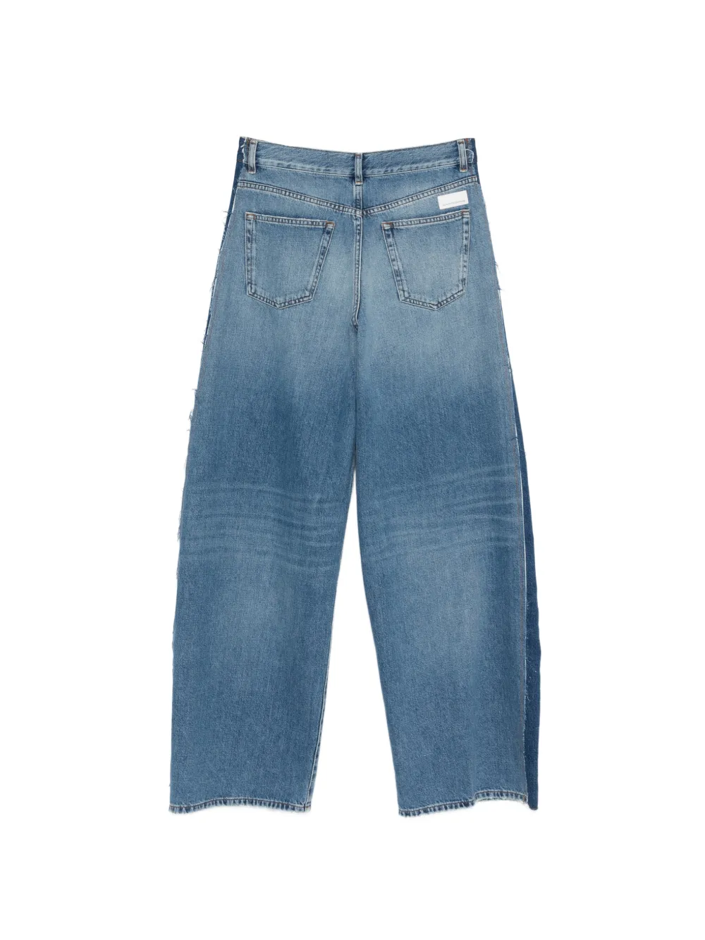 Nine In The Morning Gea jeans met franje en patch Blauw