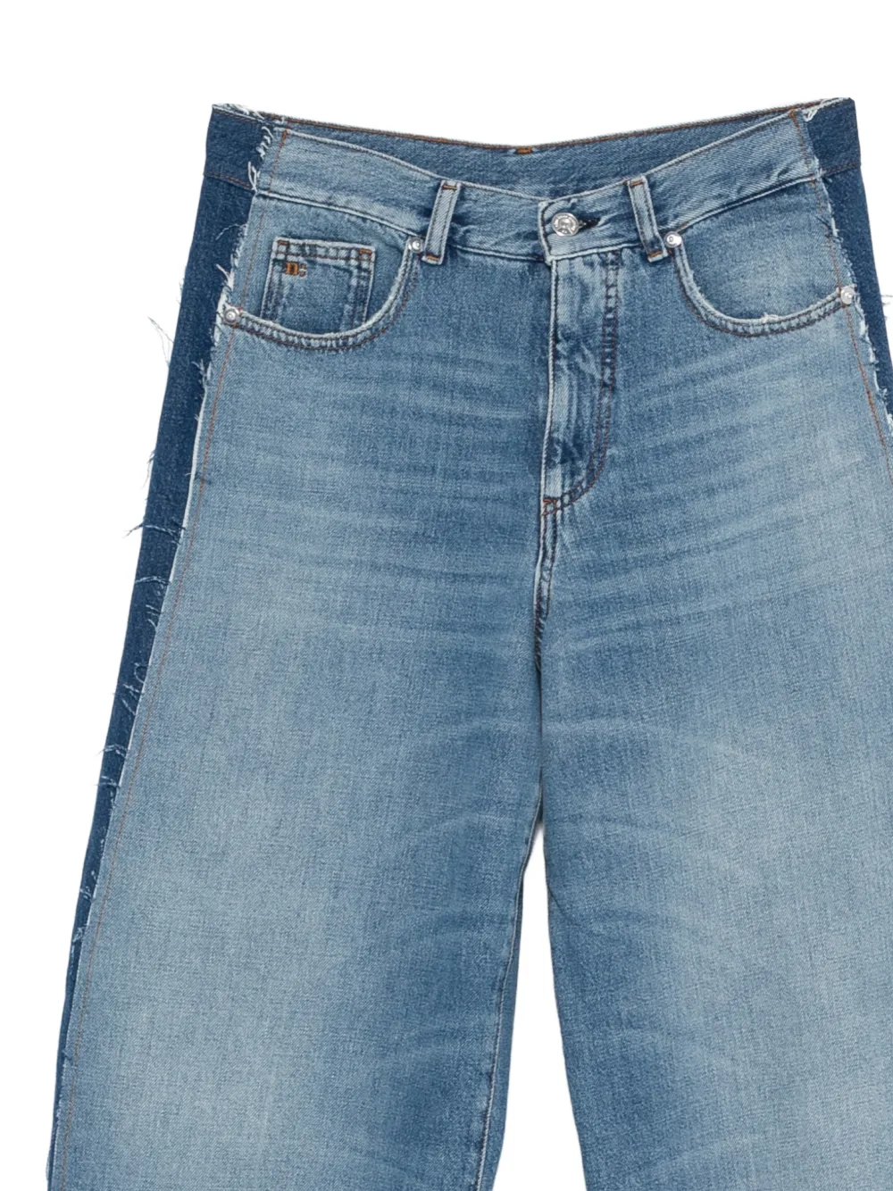 Nine In The Morning Gea jeans met franje en patch Blauw