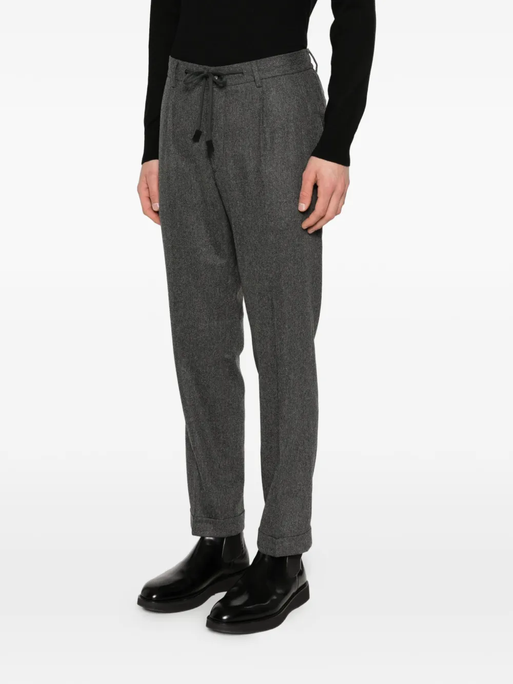  Gran Sasso Drawstring Cuffed Trousers - Grey 