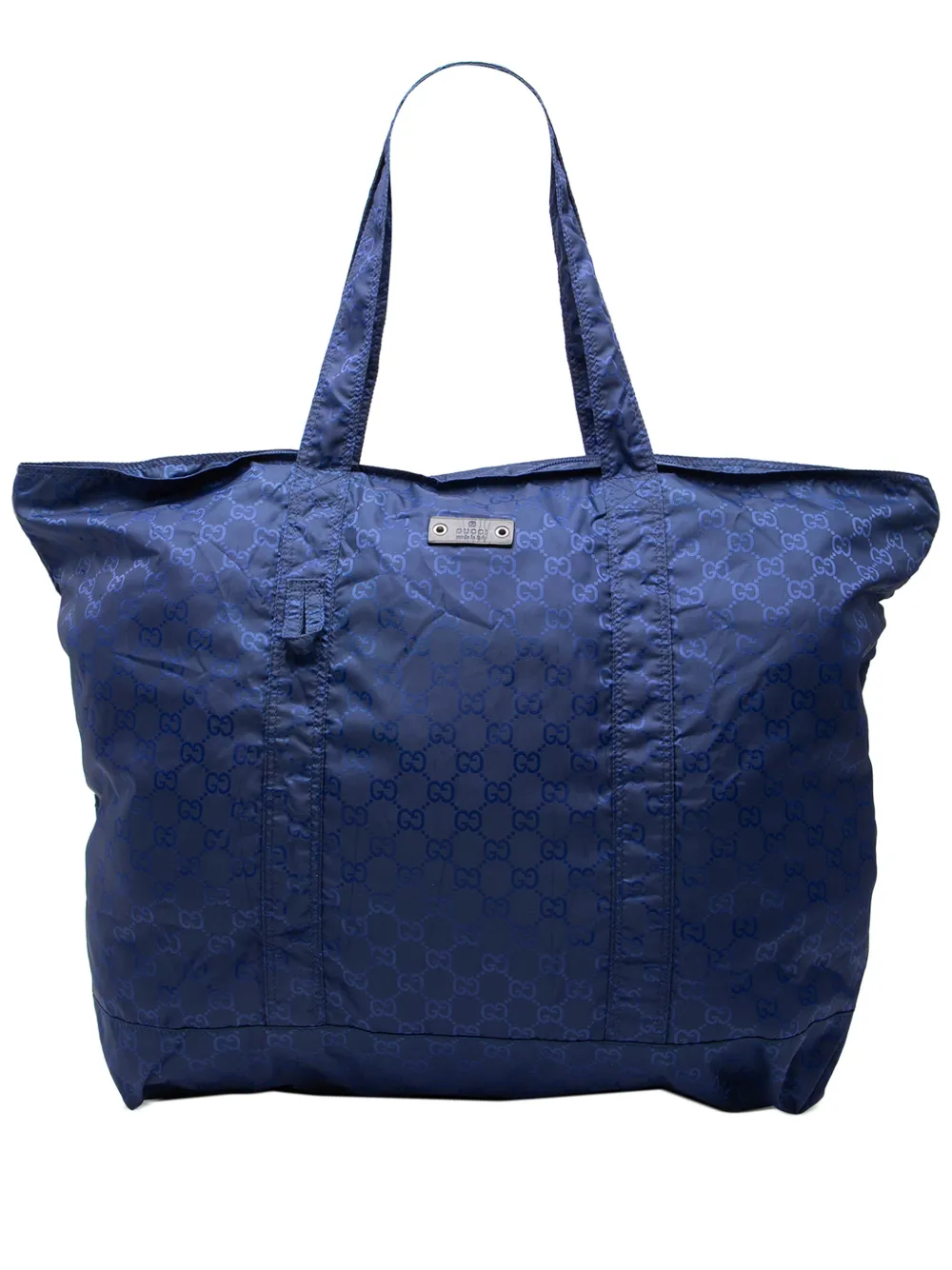 Gucci Pre-Owned 2000-2015 GG Nylon Teddy Bear Folding tote bag - Blu