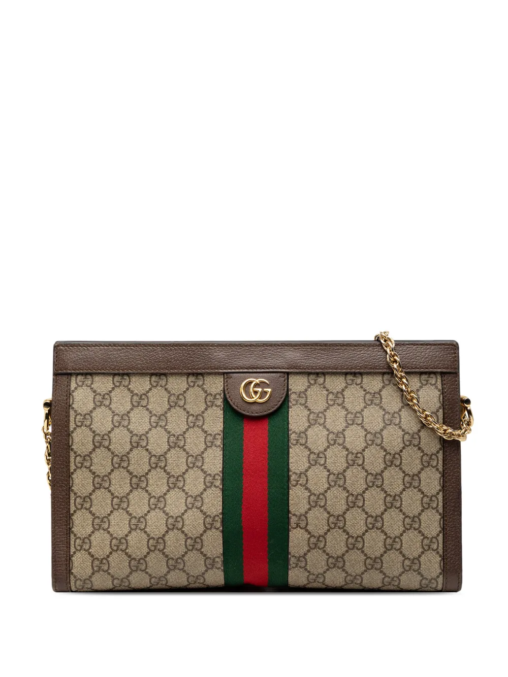 Gucci Pre-Owned 2000-2015 Medium GG Supreme Web Ophidia Chain shoulder bag - Marrone