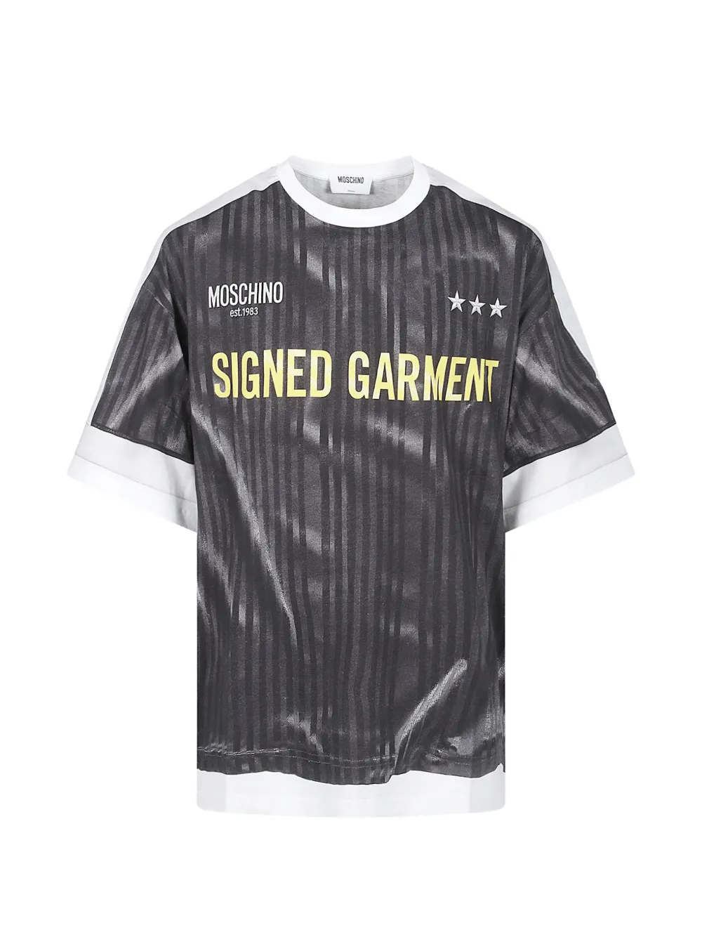 Moschino striped T-shirt - Grigio