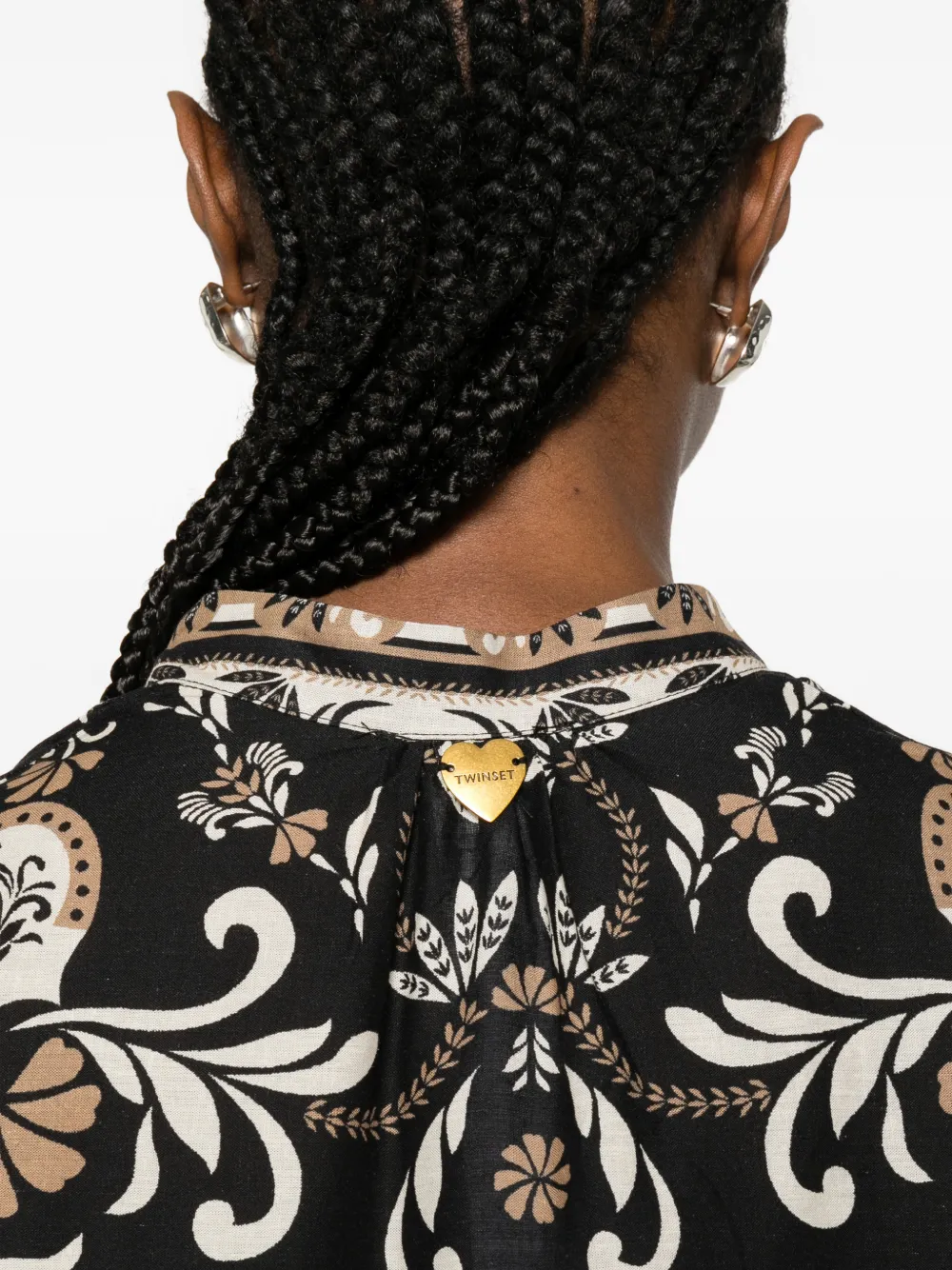 TWINSET Blouse met bloemenprint Zwart