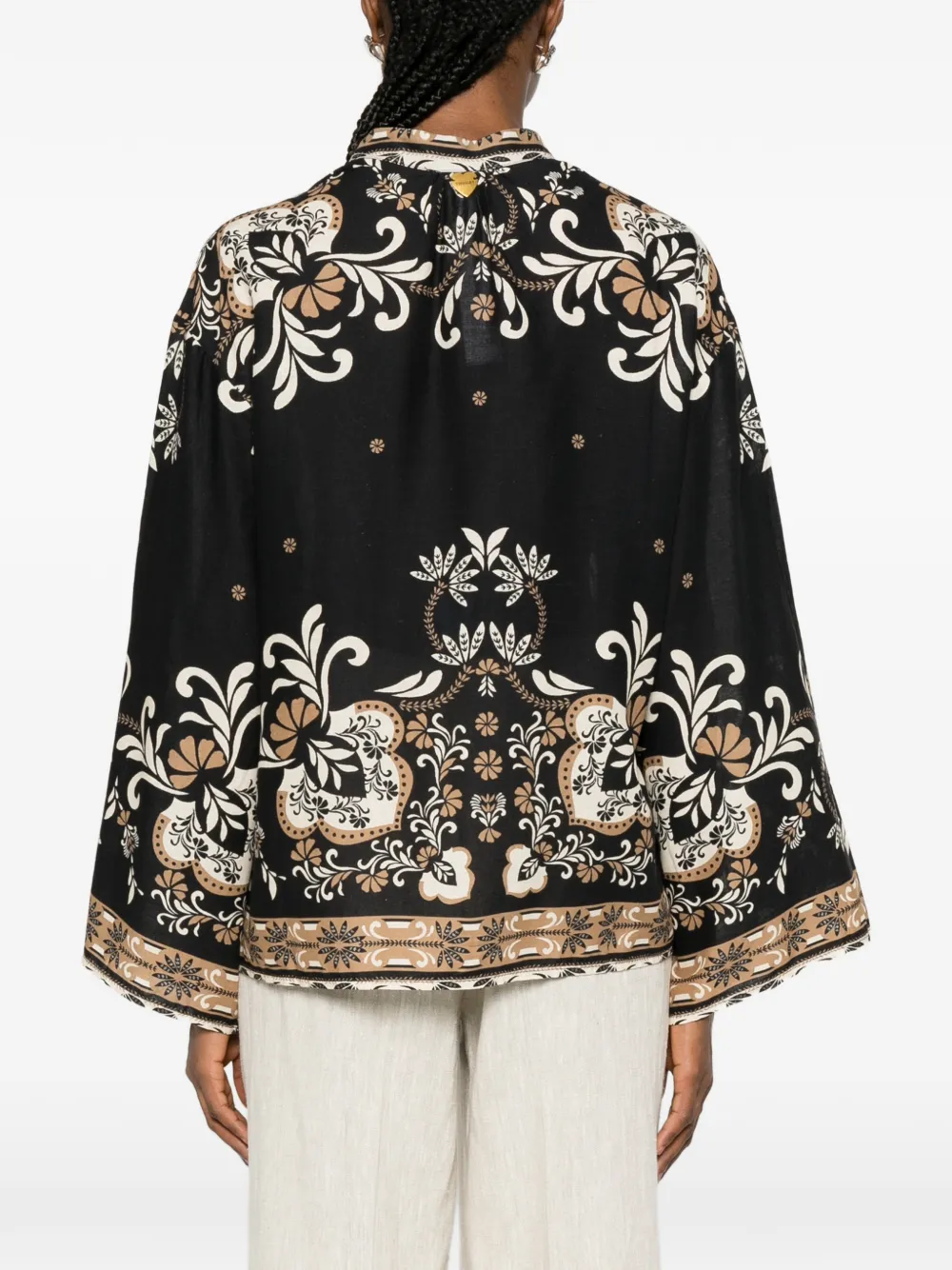 TWINSET Blouse met bloemenprint Zwart