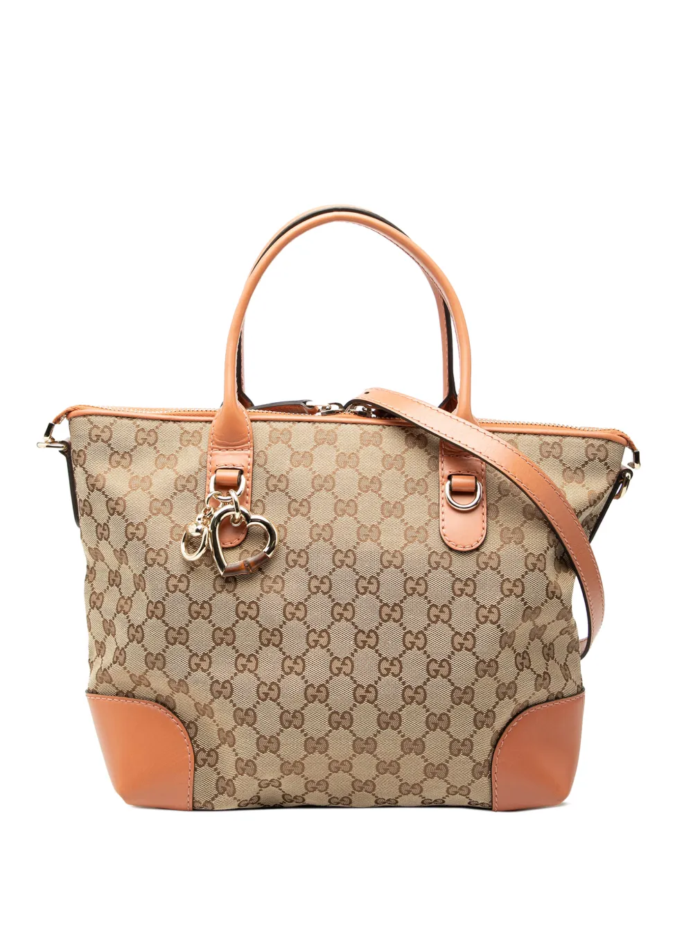 Gucci Pre-Owned Borsa a tracolla in tela GG con dettaglio a cuore 2000-2015 - Marrone