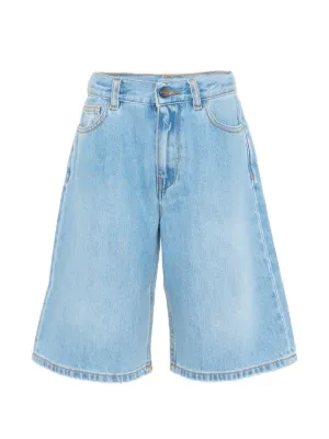 Burberry Kids ロゴ デニムショートパンツ | ブルー | FARFETCH JP